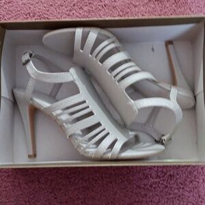Lauren Conrad Grey Strapped Sandals